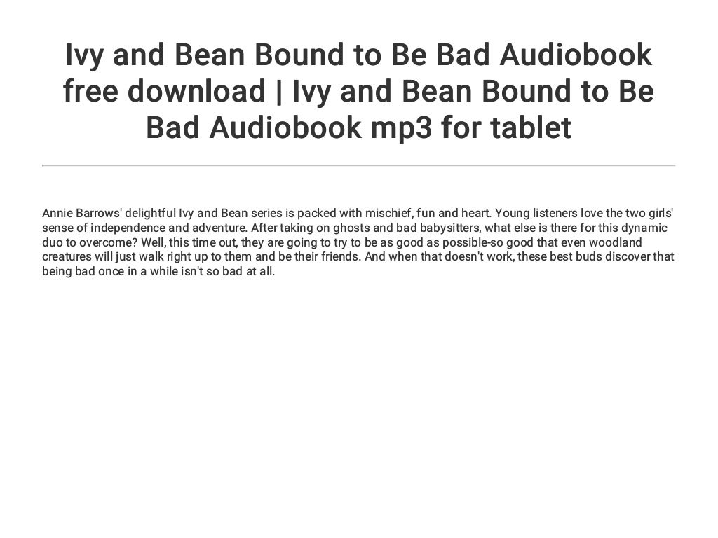 ivy bean bound to be bad ivy bean bound to be bad