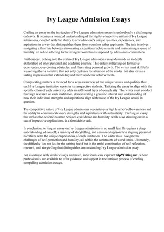 Ivy League Admission Essays.pdf