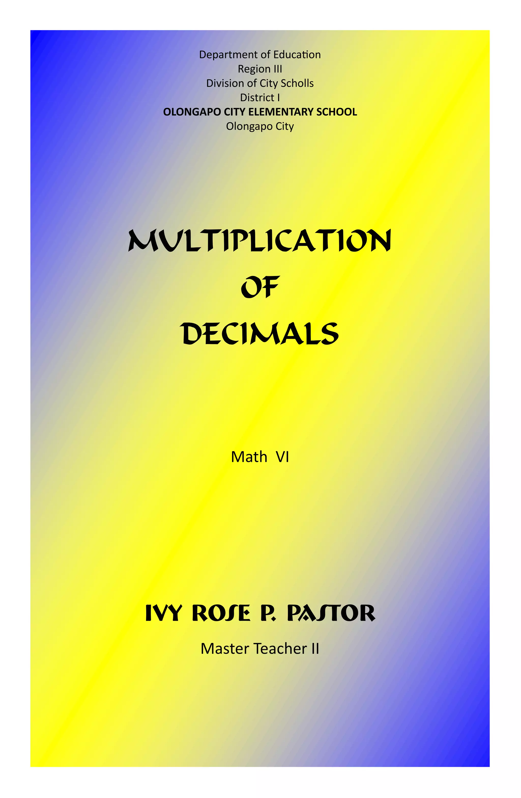 strategic intervention materials in math 6 PDF