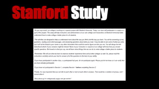 Stanford Study
 
