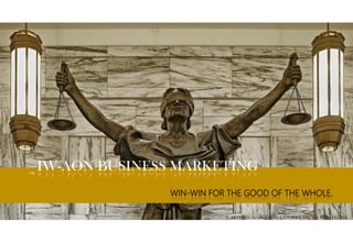 IW-AON BUSINESS MARKETING
WIN-WIN FOR THE GOOD OF THE WHOLE.
© ARTEMIS MARKETING CONSULTANCY & STRATEGIES
TM
 