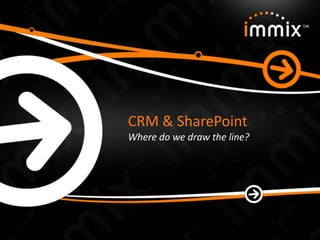 CRM & SharePoint Where do we draw the line? 