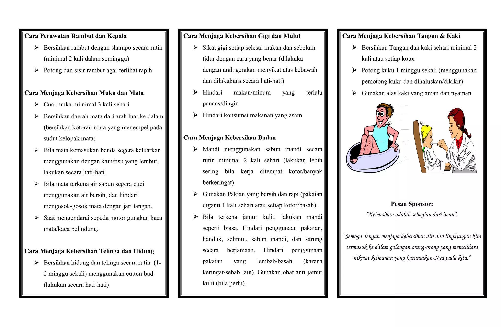 Leaflet personal hygiene | DOC