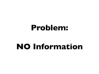 Problem:

NO Information
 