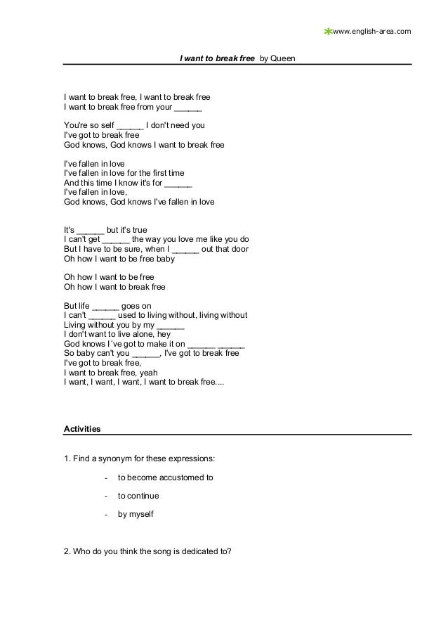 I Want To Break Free