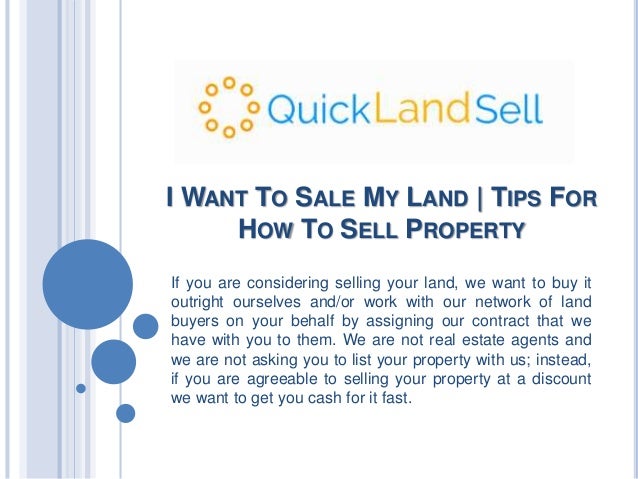 i want to sell my property