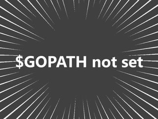 6
$GOPATH not set
 