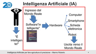 8Intelligenza Artificiale per fare agricoltura di precisione – Marmo Roberto
Intelligenza Artificiale (IA)
Software"in
tel...