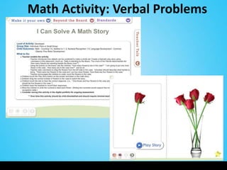 Math Activity: Verbal Problems
 