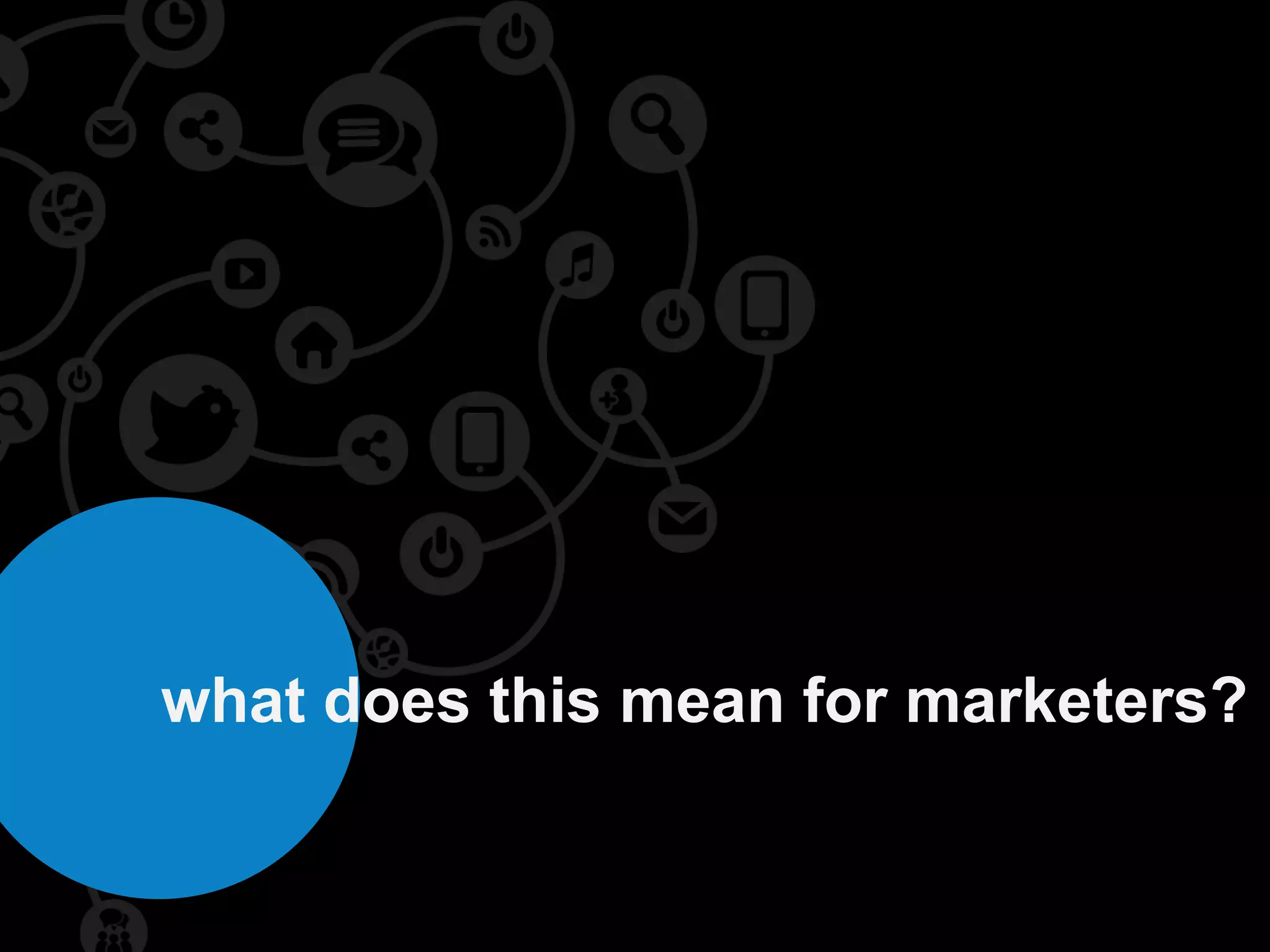 what does this mean for marketers?
 