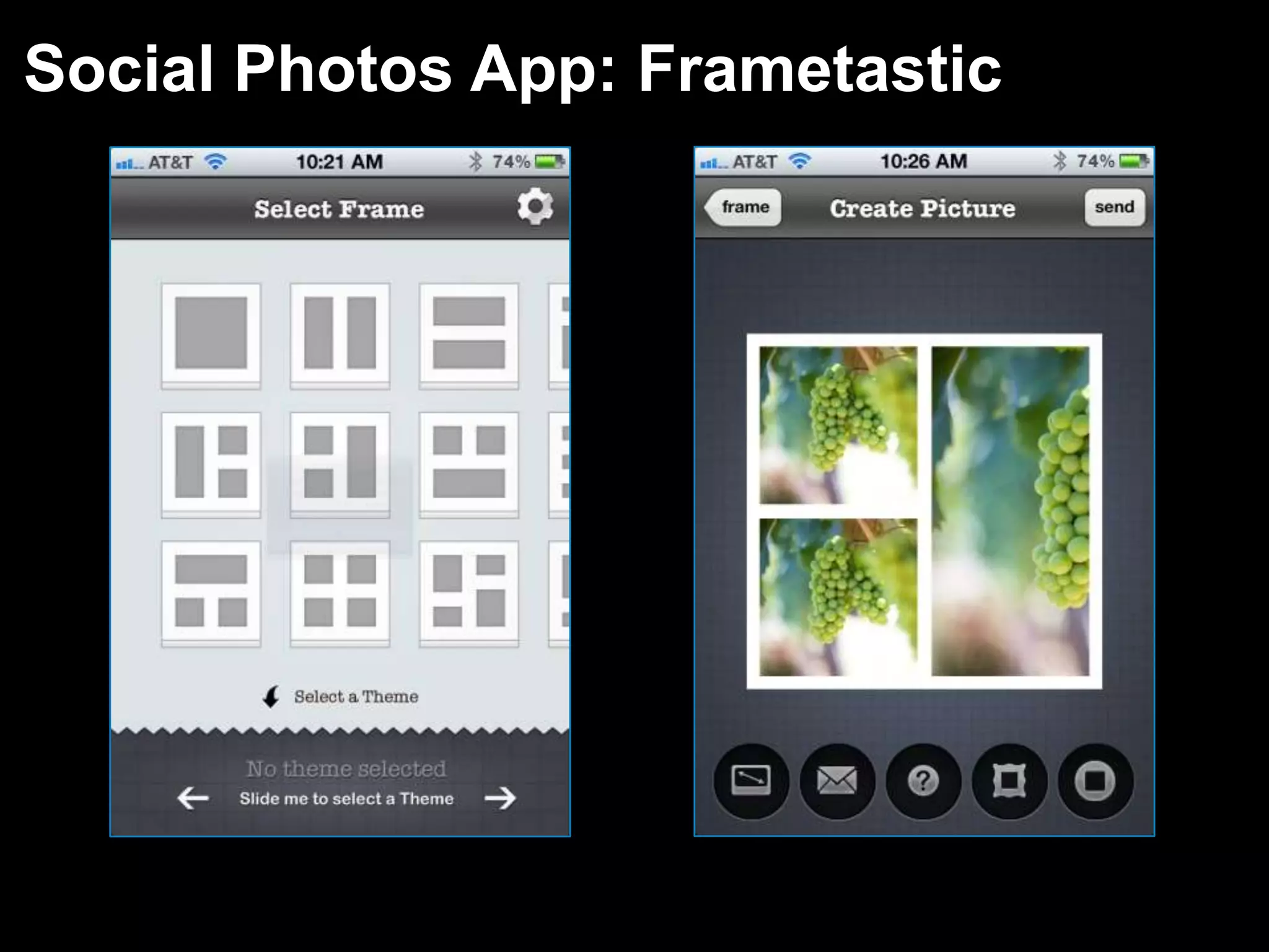 Social Photos App: Frametastic
 