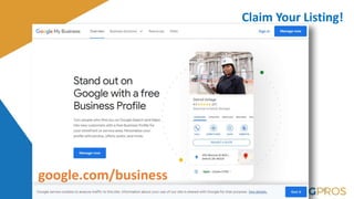 36
Claim Your Listing!
google.com/business
 