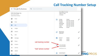 41
Call Tracking Number Setup
 