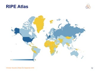 Christian Teuschel | iWeek ZA | September 2016 12
RIPE Atlas
 