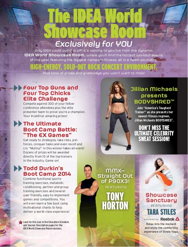 idea world fitness convention brochure for august 2014 in anaheim ca reeobok kinetic fit flyers