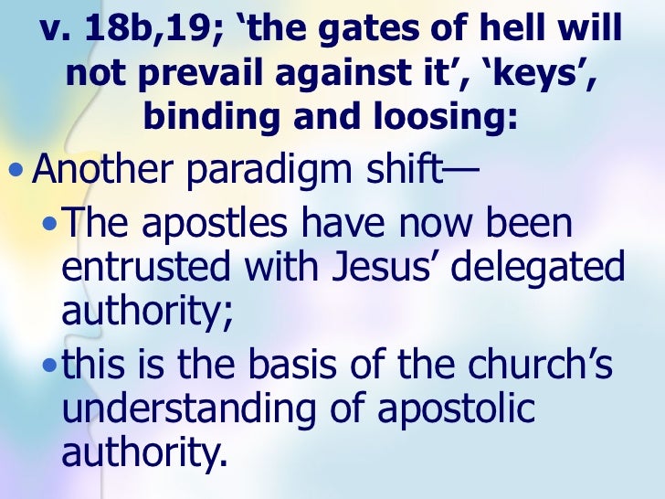 "I will build My church and the gates of hell shall not prevail agais…