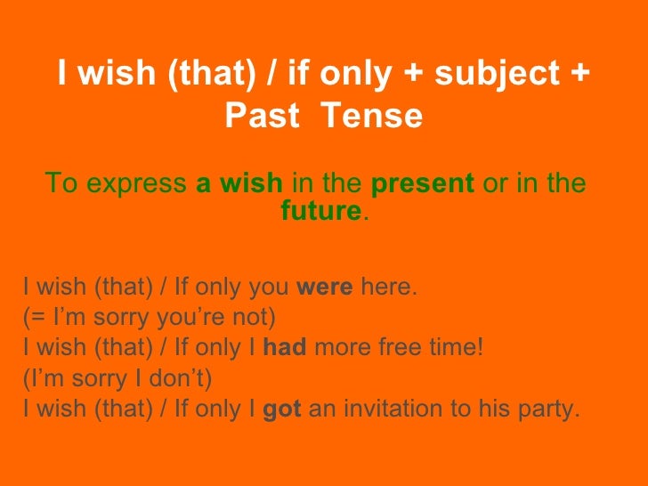 I Wish If Only I Wish If Only