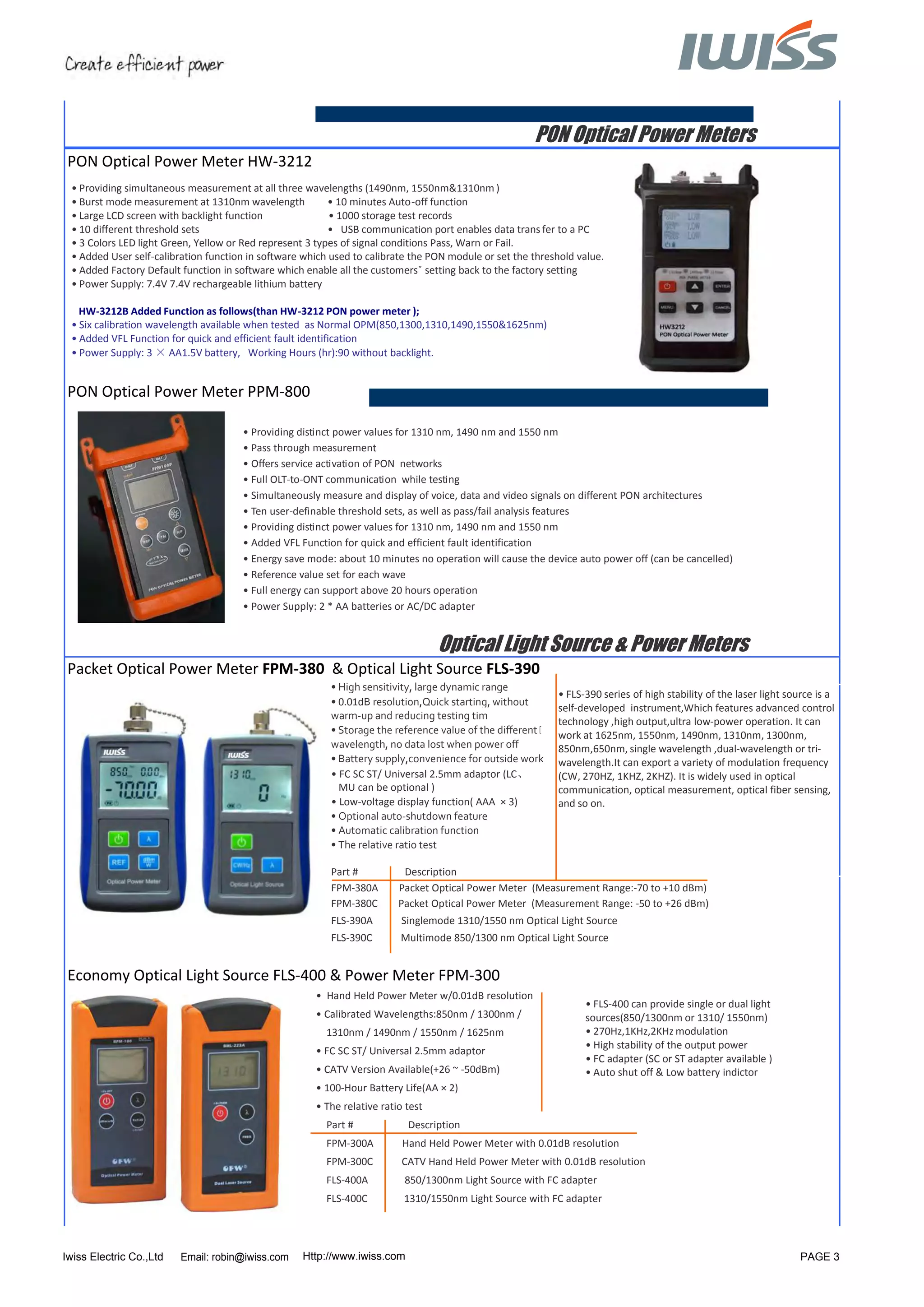 Iwiss Fiber Optic Tools Catalogue 2013 PDF