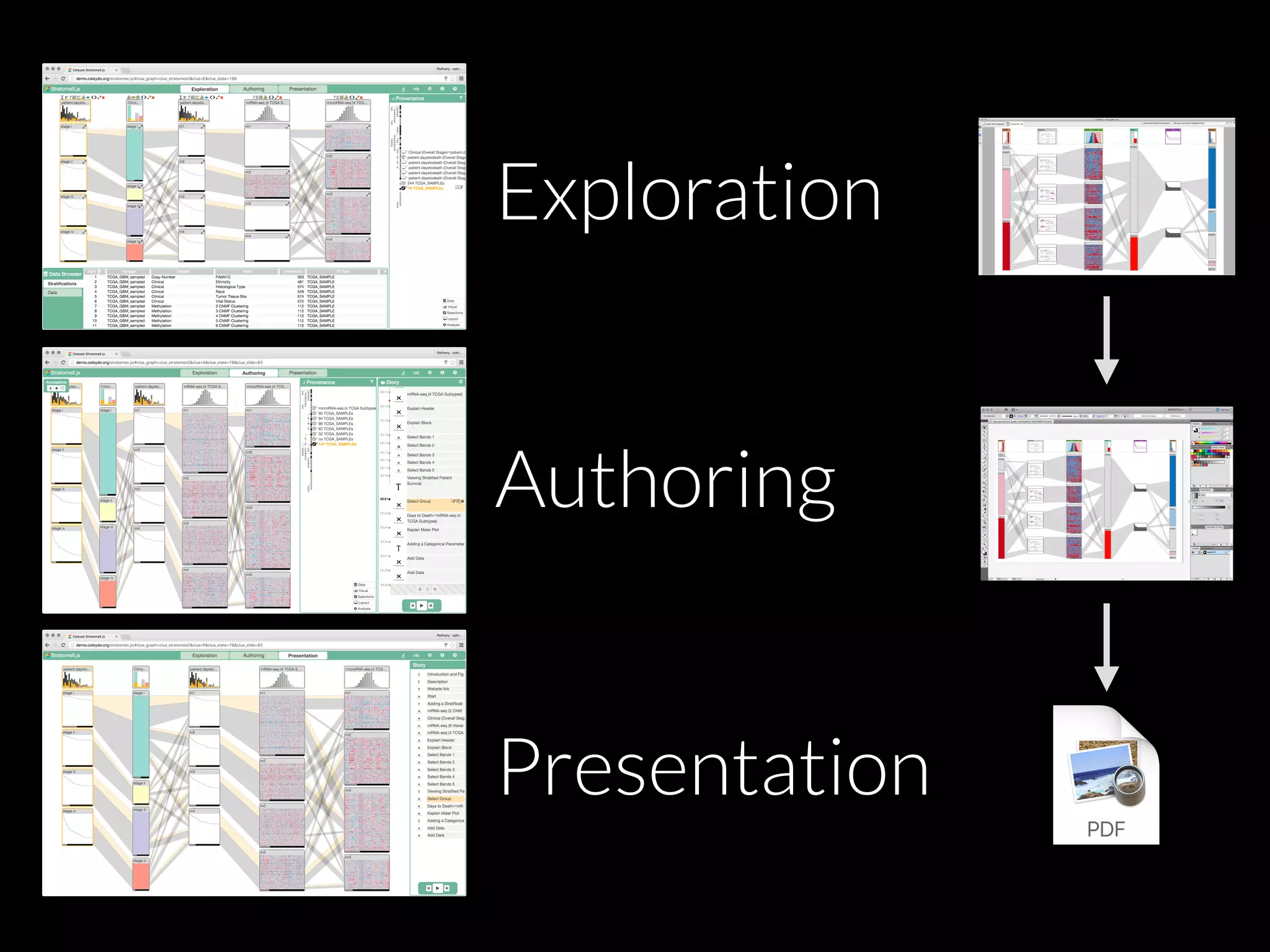 Exploration
Authoring
Presentation
 