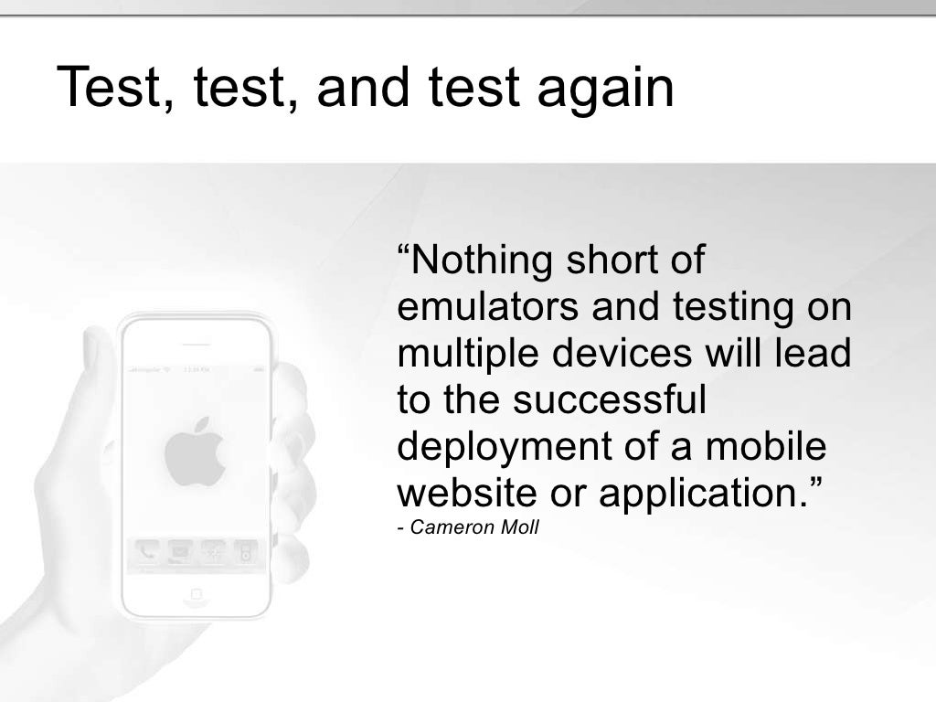 Test Test And Test Again