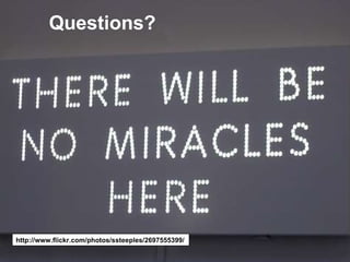 Let IWMW 2010 Begin! http://www.flickr.com/photos/ssteeples/2697555399/ 