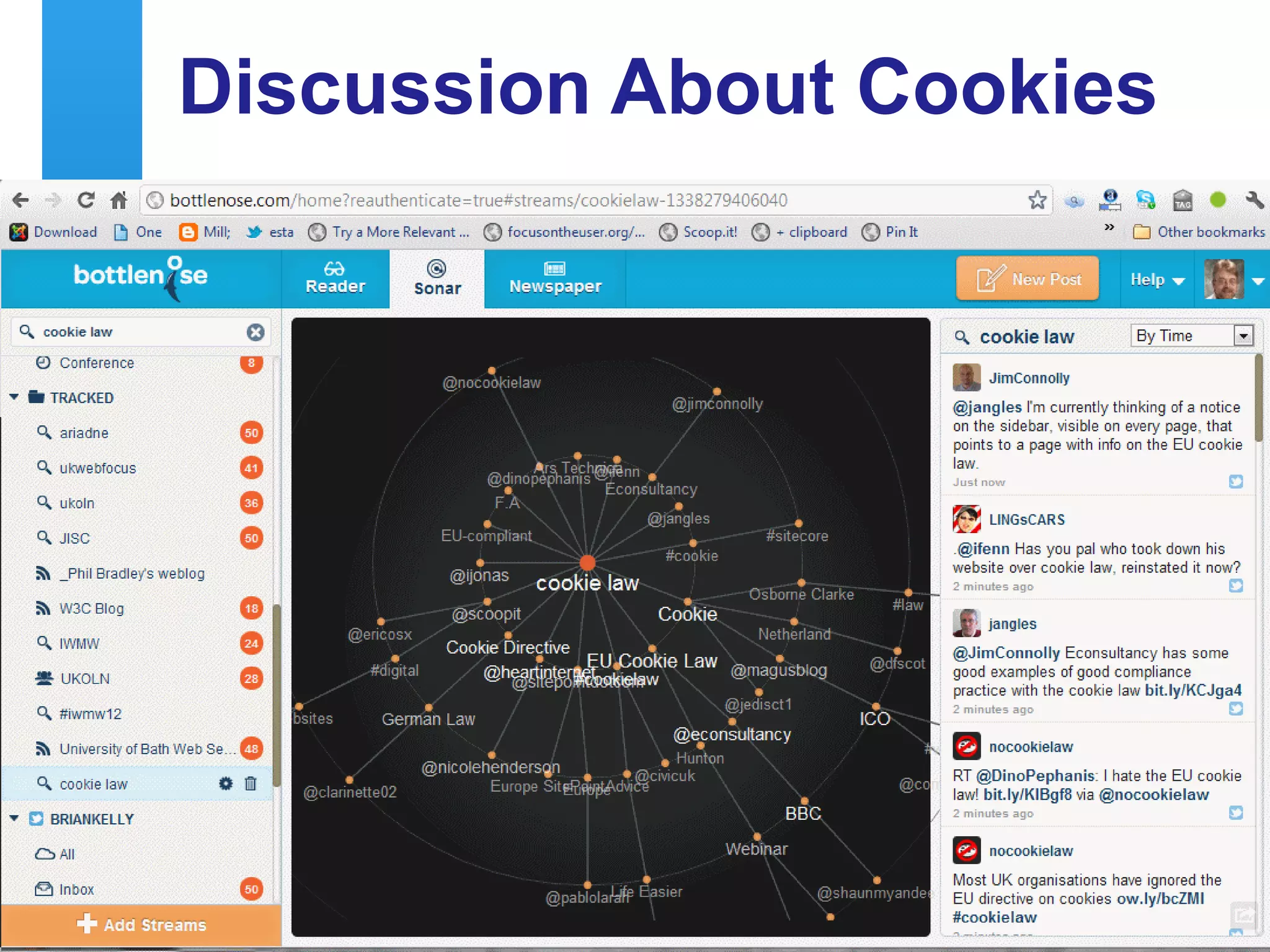 Discussion About Cookies
     Bottlenose




     A centre of expertise in digital information management
24
 