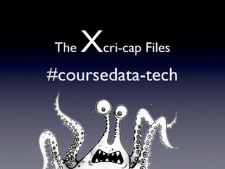 The   Xcri-cap Files
#coursedata-tech
 