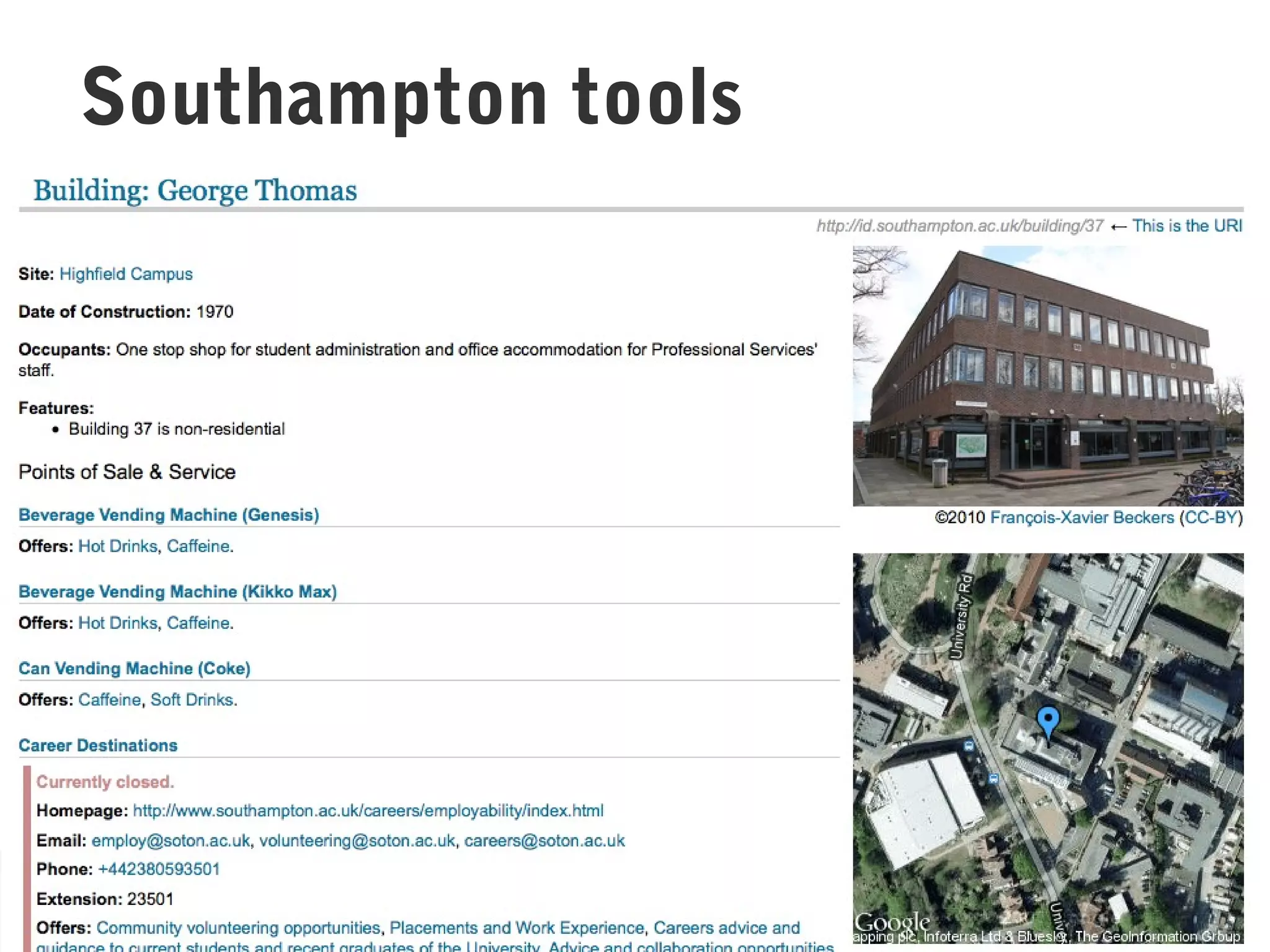 Southampton Open DataSouthampton tools
 