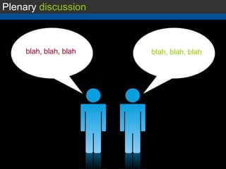 Plenary  discussion blah, blah, blah blah, blah, blah 