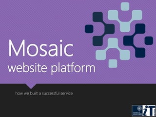 Mosaic
website platform
how we built a successful service
 
