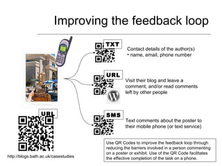 Improving the feedback loop <ul><li>Contact details of the author(s) </li></ul><ul><li>name, email, phone number </li></ul...