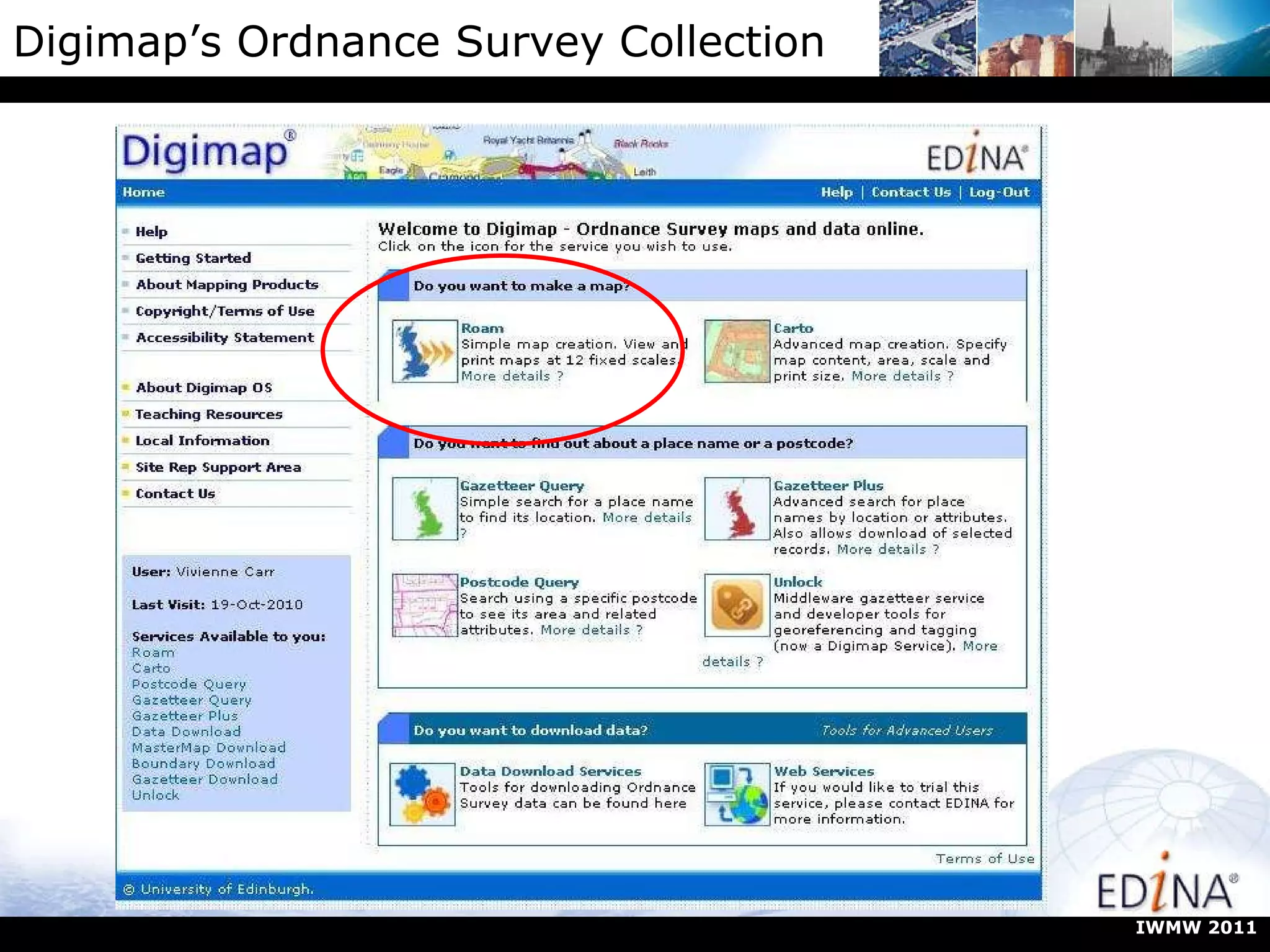 Digimap’s Ordnance Survey Collection IWMW 2011 