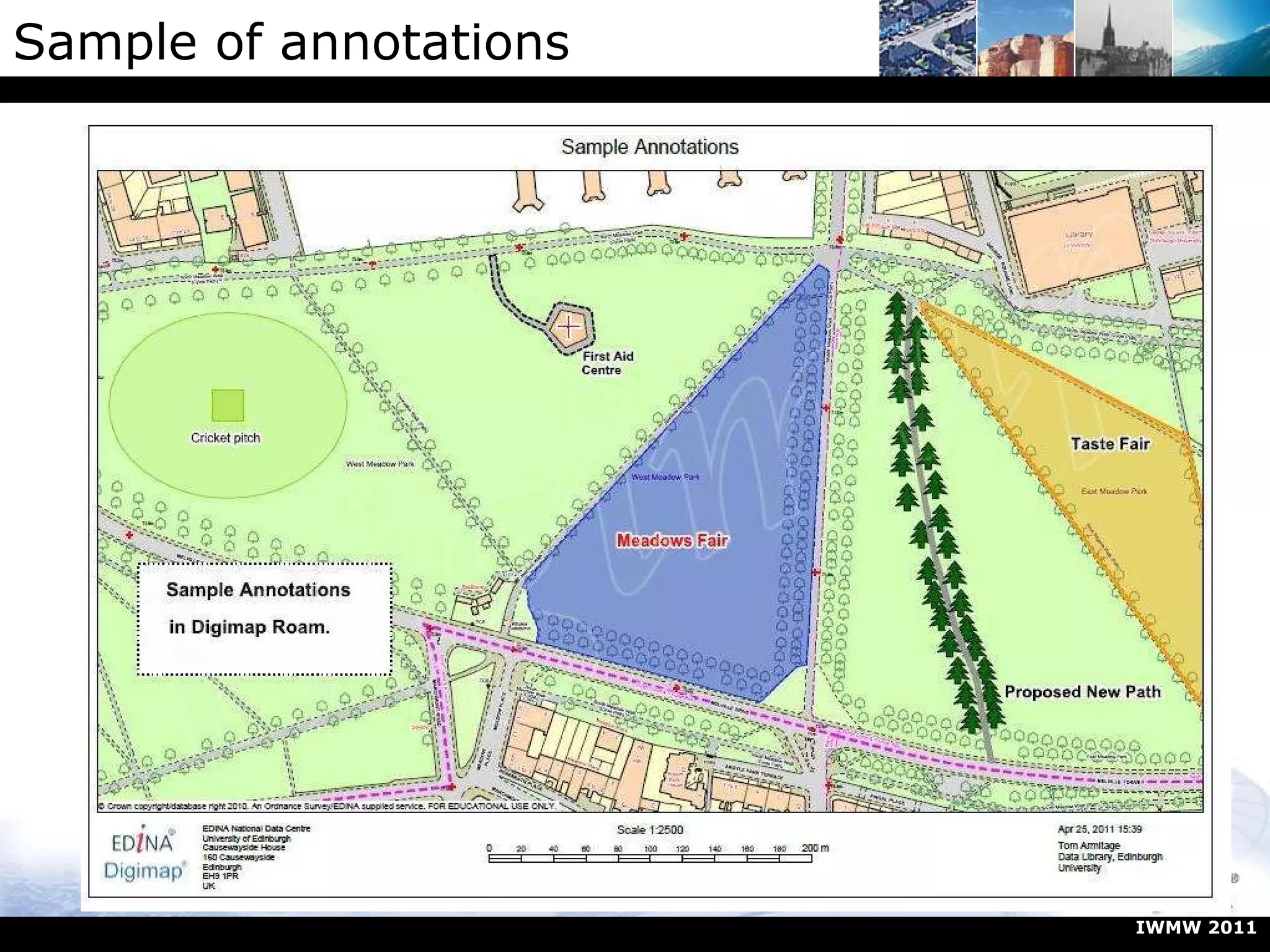 Sample of annotations IWMW 2011 
