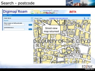 Search - postcode  Street view map returned IWMW 2011 
