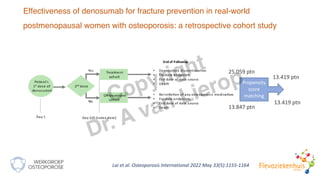 Effectiveness of denosumab for fracture prevention in real‑world
postmenopausal women with osteoporosis: a retrospective c...