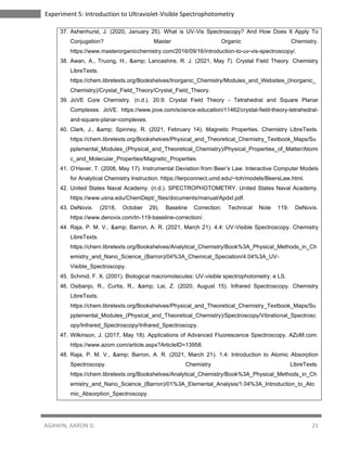Experiment 5: Introduction to Ultraviolet-Visible Spectrophotometry | PDF