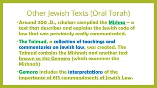 Talmud Codes Introduction to the world religion lesson 5 | PPTX