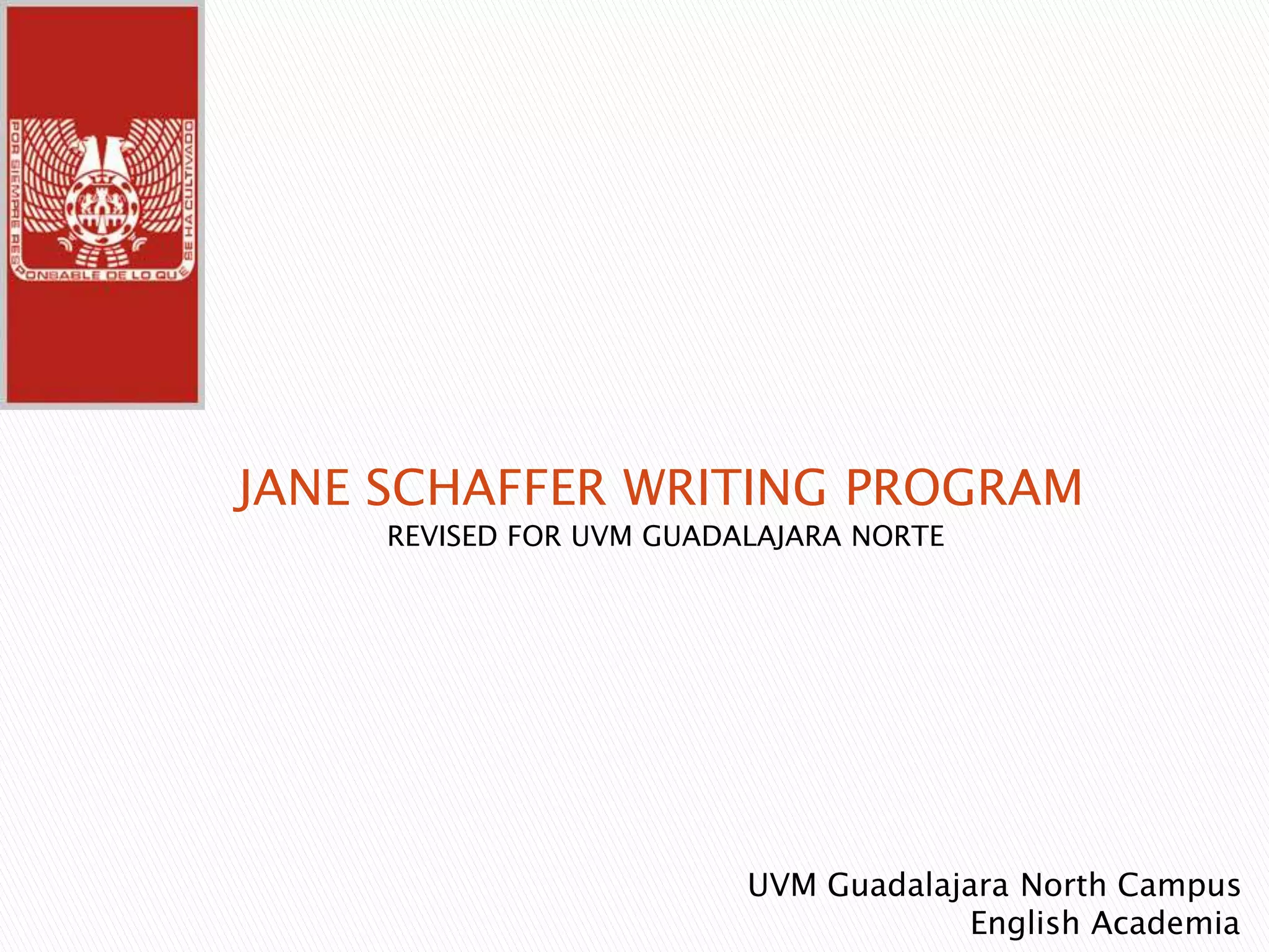 I writing process and shaffer format module vi advanced english i uvm ...