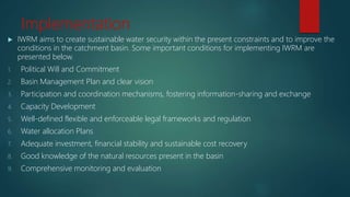 Integrated Water Resources  Management (IWRM)