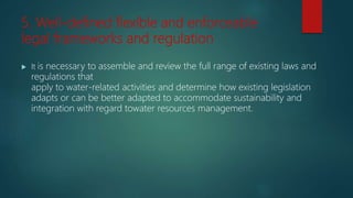 Integrated Water Resources  Management (IWRM)