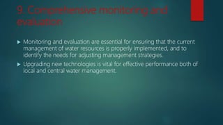 Integrated Water Resources  Management (IWRM)