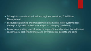 Integrated Water Resources  Management (IWRM)