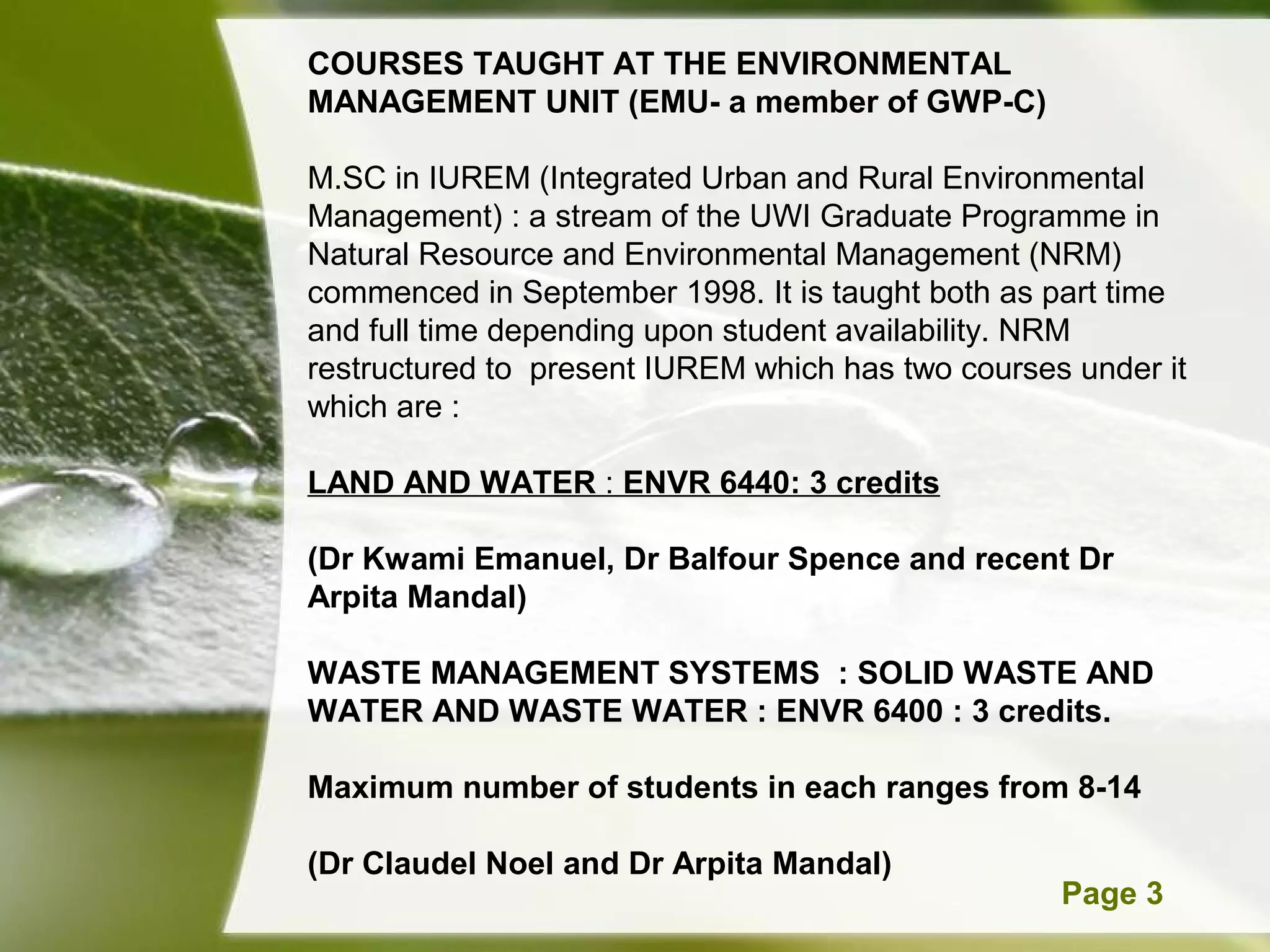 Iwrm in university education | PPT