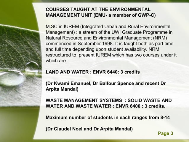 Iwrm in university education | PPT