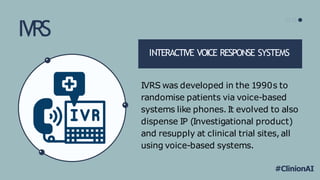 Irt System IWRS vs IRT vs RTSM | PPTX