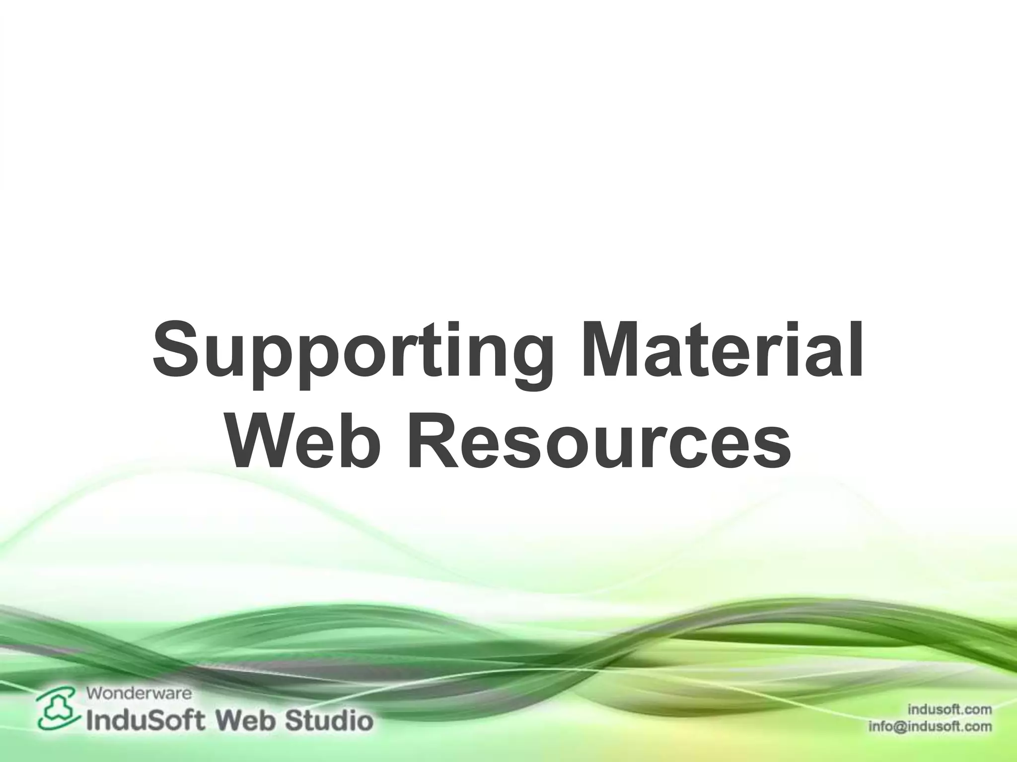Supporting Material
Web Resources
 
