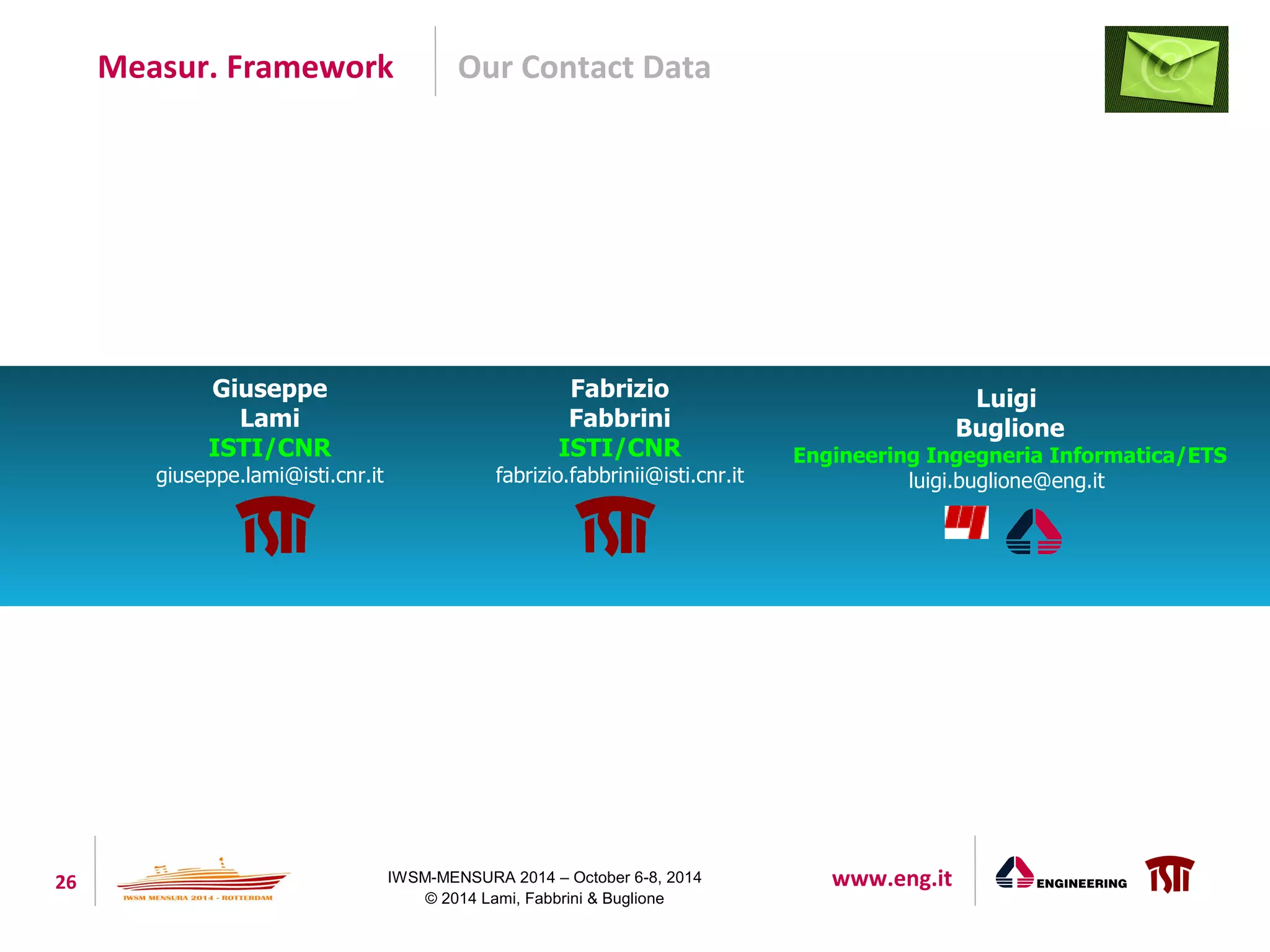 An ISO/IEC 33000-compliant Measurement Framework for Software Process ...