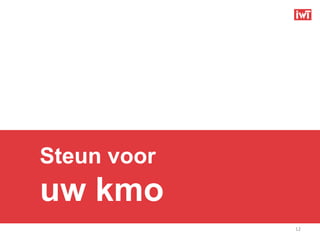 Steun voor
uw kmo
             12
 