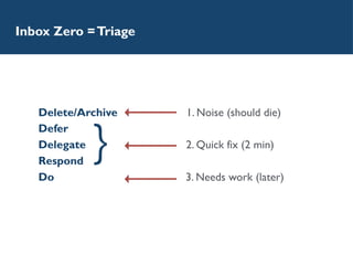 I Will Teach You Inbox Zero | PDF