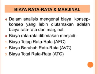 Biaya Variabel Rata Rata IX.TEORI BIAYA.ppt